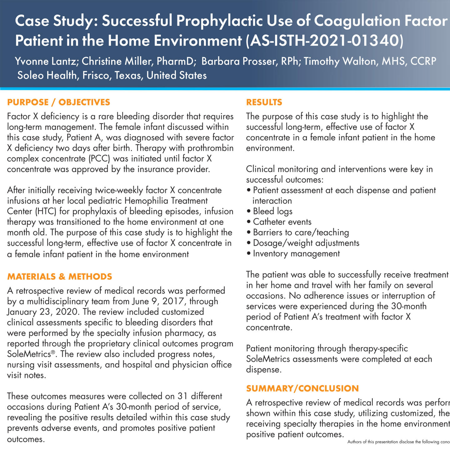 Clinical Abstracts and Case Studies Soleo Health