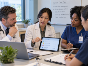 team of healthcare professionals planning